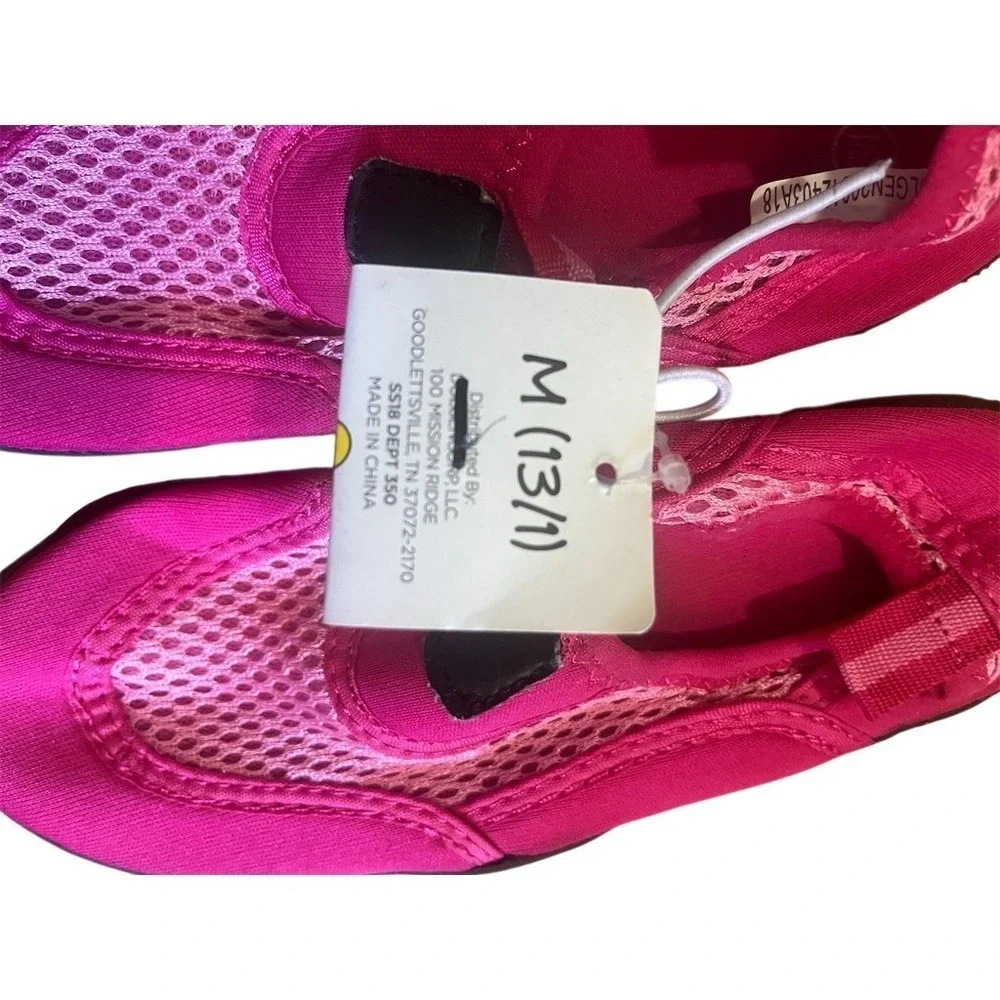 Girls‎ Water Shoes Pink Mesh Slip-On Swim Beach Pool Size M (13/1)